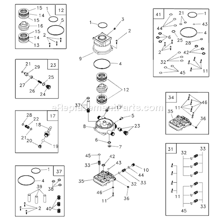 Page A Diagram and Parts List for 1587-0  Briggs and Stratton Pressure Washer